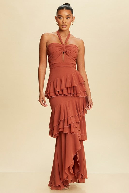 Ruffle Ariella Rust