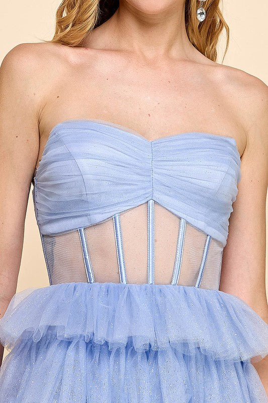 Rufle Sparkle Gown