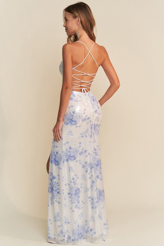 Sequin Print White