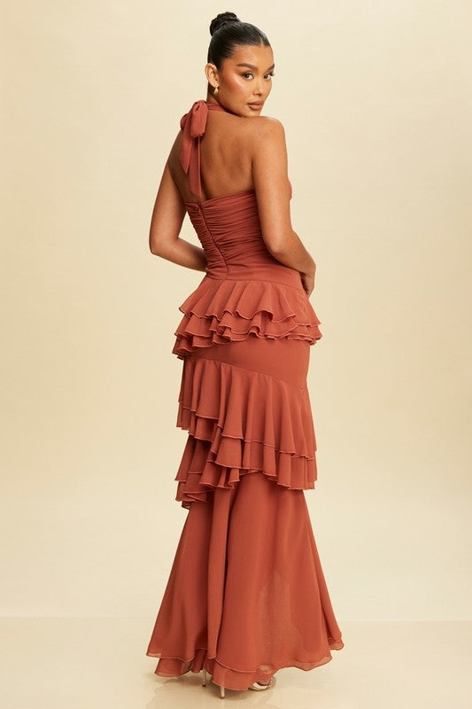 Ruffle Ariella Rust